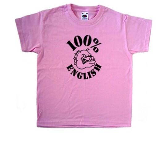 100 Percent English Pink Kids T-Shirt