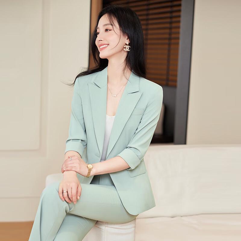 Women s Mid-Sleeve Professional Suit Set 2XL
