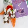 Cute Rabbit Doll Keychain Carrot Backpack Bag Couple