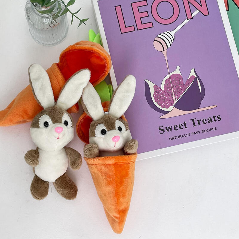 Cute rabbit doll keychain carrot backpack bag couple
