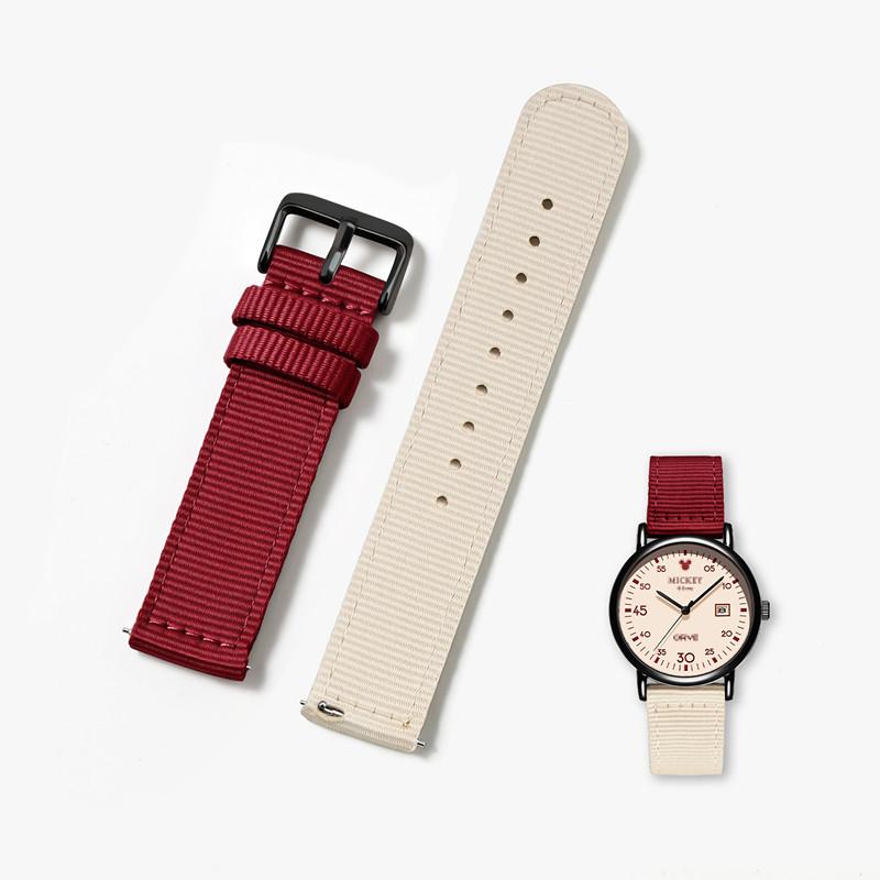 20mm Waterproof Sailcloth Watch Strap Two-Sided Nylon Watchband Quick Release Band Sport Belt
