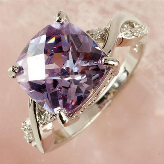 European & American Fashion Rhinestone Square Ring - New Trending Style