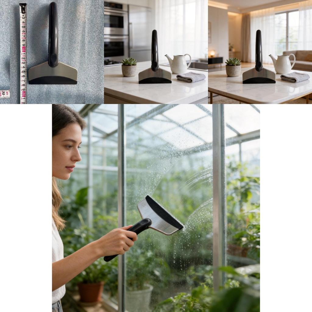 Multifunction Handheld Water Squeegee With Soft Rubber Blade For Car Window And Garden Glass Cleaning Tool