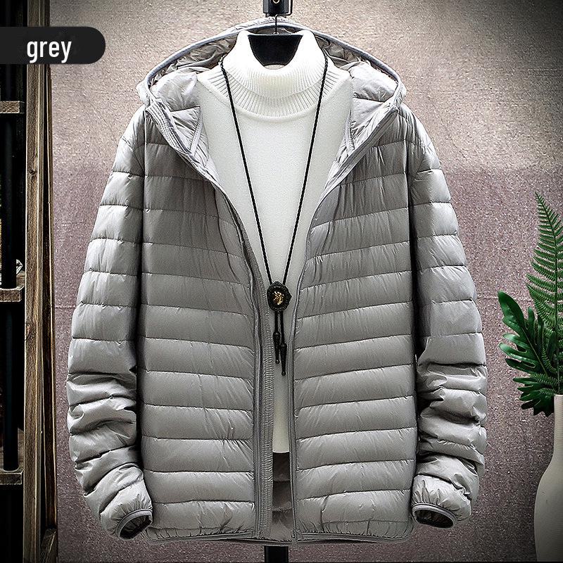 Men's Lightweight Down Jacket for Autumn and Winter - Perfect for Young, Middle-Aged, and Elderly Fathers.