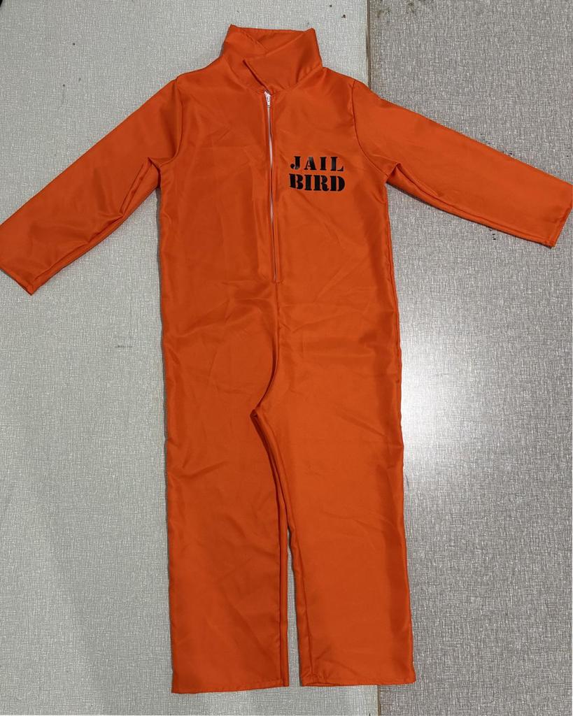 Halloween Orange Prisoner Costume for Adults & Kids – Perfect for Dance Parties & Performances