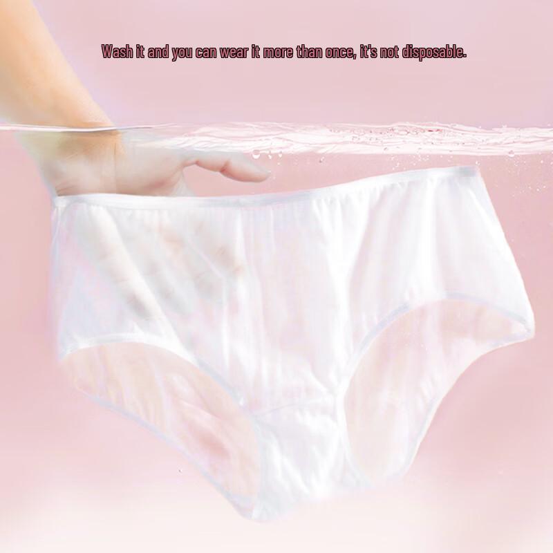 Ankexin Women's Disposable Cotton Underwear 5-Pack