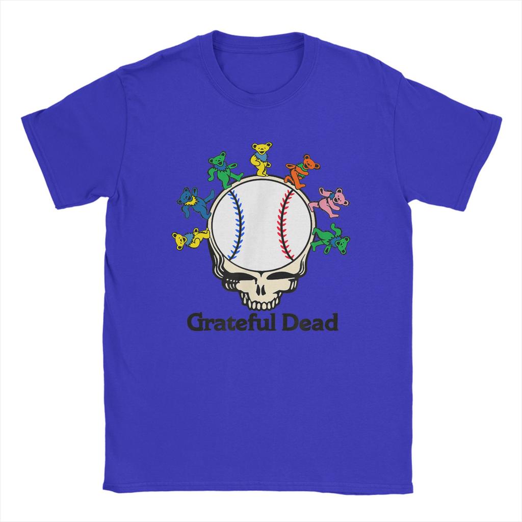 Oversized T-Shirt Grateful Dead Baseball Bears 100 Cotton T-Shirts Tee Shirt for Man Summer Awesome Design Short Sleeve Top Tees