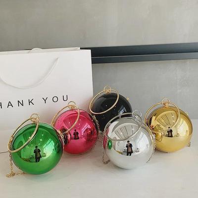 Bolsa de noite esférica de acrílico 2025 - Bolsa transversal de corrente da moda para mulheres