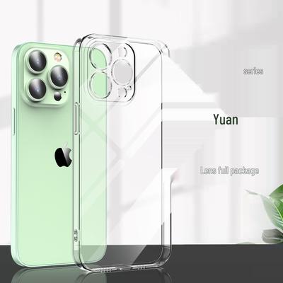 Průhledné silikonové pouzdro s měkkými okraji pro iPhone 14 Pro Max s plným pokrytím