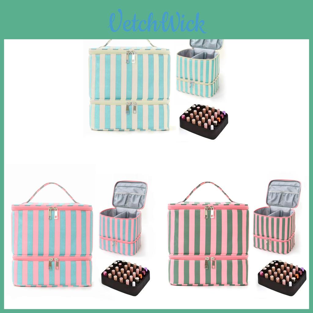 Modern Minimalist Dual Layer Makeup Organizer With Large Capacity For Travel And Home Use