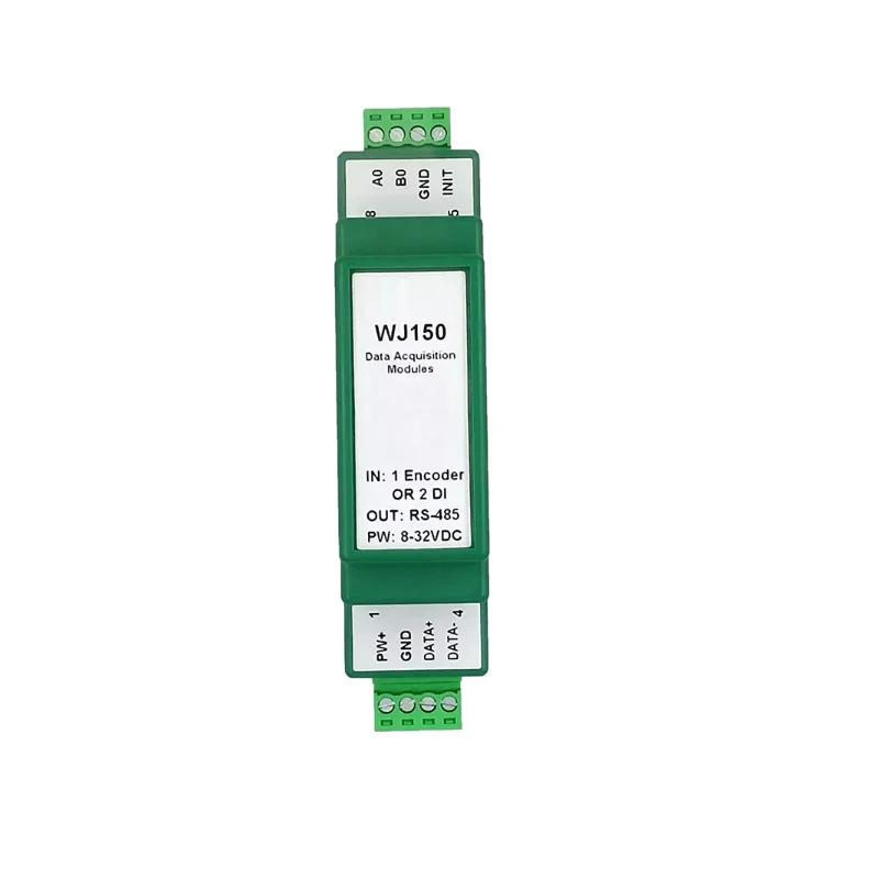 

WJ150-485 1 Way Encoder Pulse Signal Counter or 2 Way DI High-speed Counter Modbus RTU Module червоний