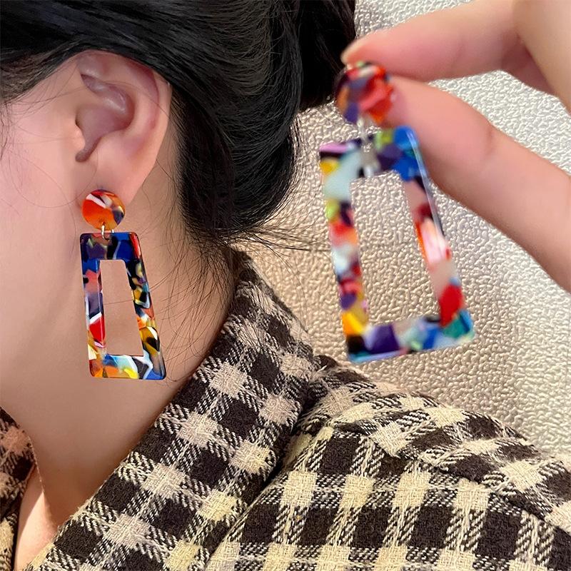 Wish Acrylic Earrings E-Commerce Women'S Accessories Simple Earrings Jewelry