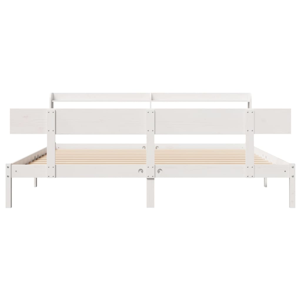 Solid Wood Bed Without Mattress White 180 X 200 Cm Pine Wood