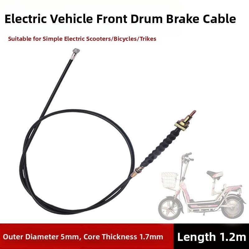 Premium Drum Brake Cable - Wear-Resistant, Flexible, Compatible with Most 2-Wheel Vehicles, Long-Lasting Brake Performance