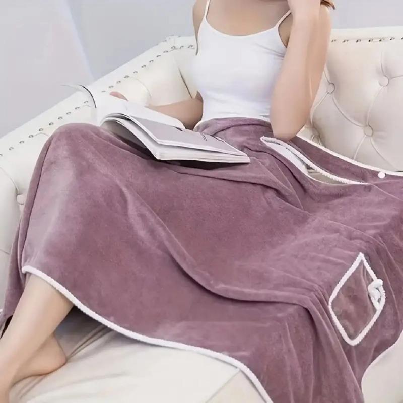 1PC Womens Bath Towels Girls Wearable Soft Absorbent Bow Coral Velvet Skirt Fast Drying Bathing Beach Bathrobes Gym Bath Towel