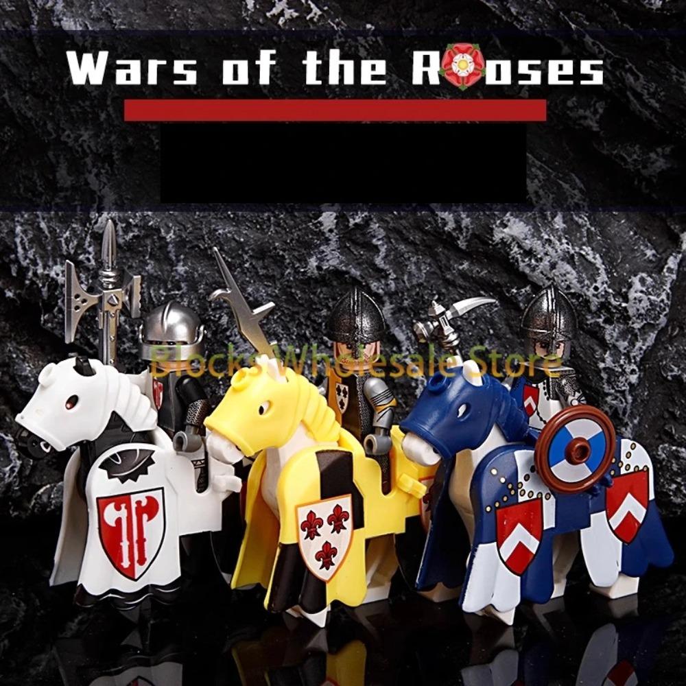 Figuras de Soldados de Castelo Militar Medieval Blocos de Construção Roma Cavaleiro Leão Arma Guerreiro Espada Infantaria Capacete Modelo Tijolos Brinquedos