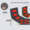 4 Zones Electric Heated Seat Cushion 3 Levels Folding Heating Chair Pad Outdoor Camping Seat Cushion for Park Stadium Car Travel