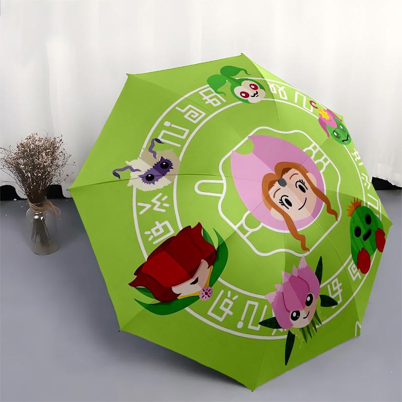 1pc Floral Fantasy Circle Umbrella with Plastic Handle,Suitable for All Seasons Home Travel Outdoor UmbrellaM1215