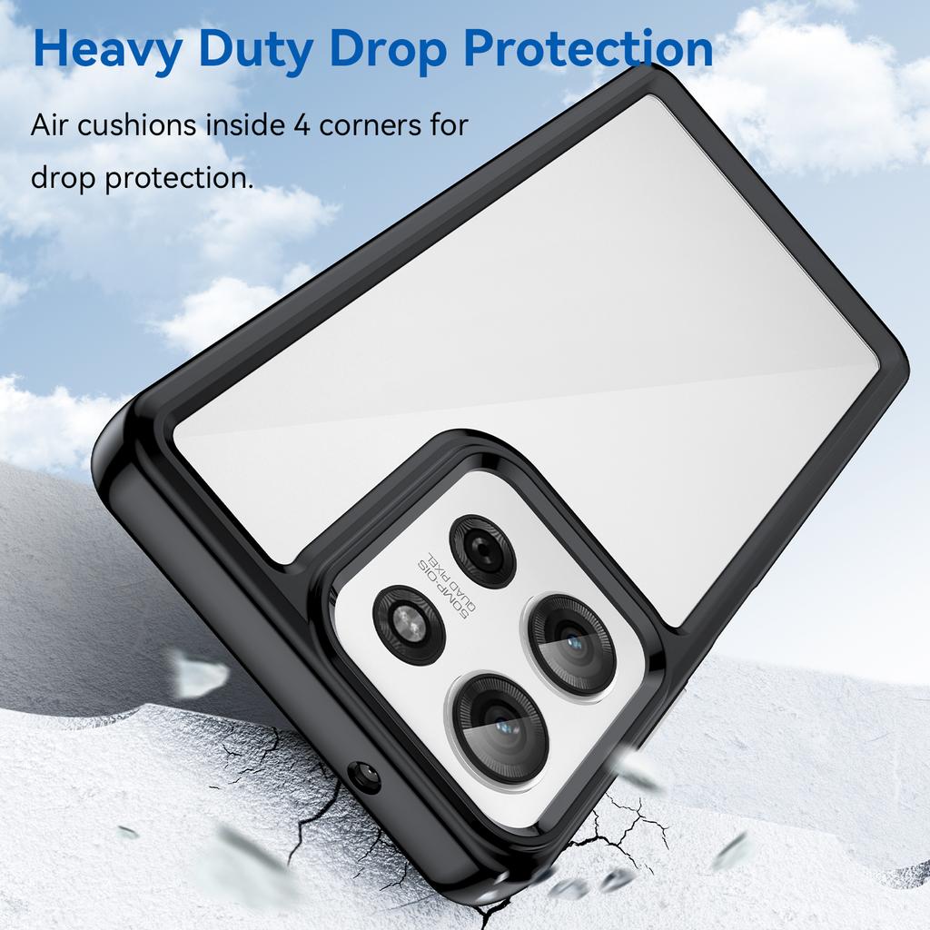 Für Motorola Moto G75 5G Hülle TPU+Acryl Schutzhülle Transparent