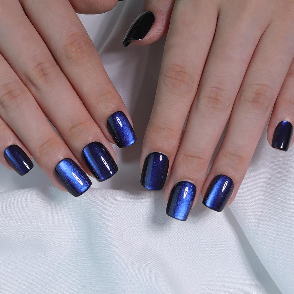 31 Colors Advanced Flash Cat Eye Short Square Press-On Nails - 30PCS Box