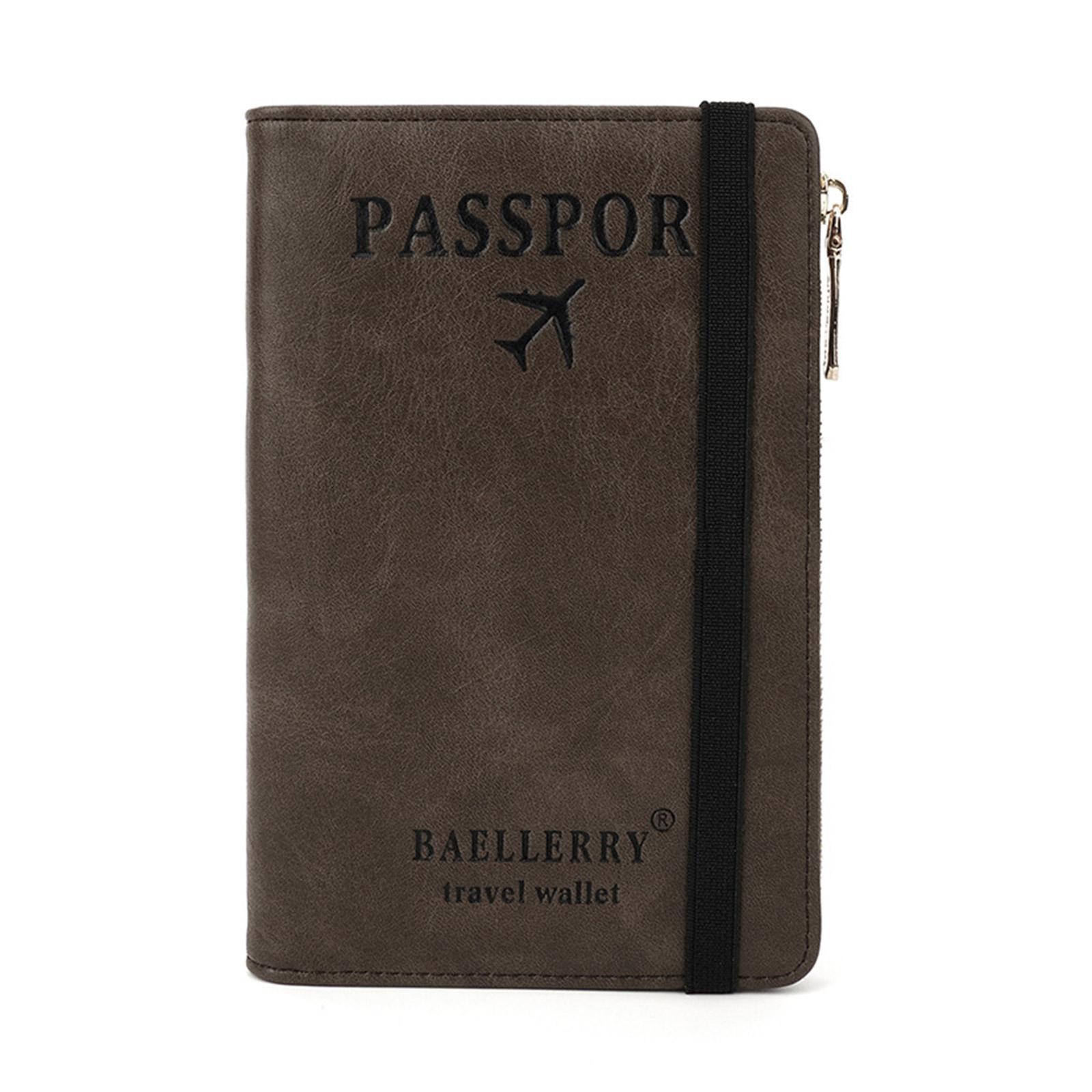 

Stylish Passport Wallet with Multiple Card Slots Blocking Keep Your Documents Organized and Secure кавовий