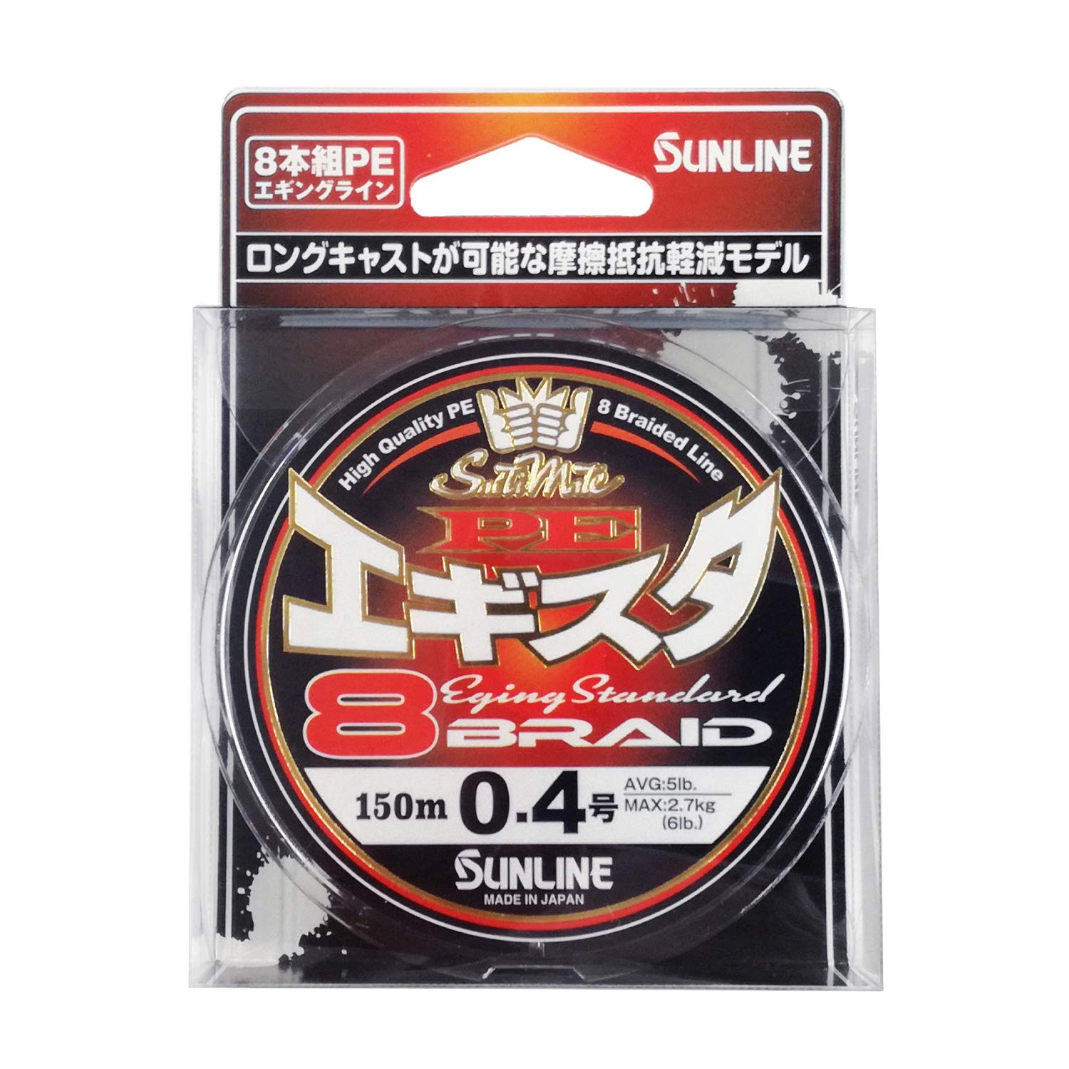

SUNLINE Saltimate PE Egista 8 PE line for eging 8-strand (squid fishing), 150m, White/Pink/Light Green, 0.4 (size 0.4)