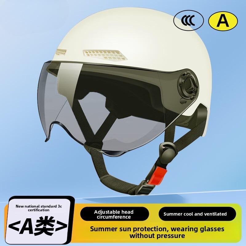 3C Certified Men's and Women's Adult Children Bicycle Safety Helmet Electric Bicycle Motorcycle Half Helmet with Goggles
