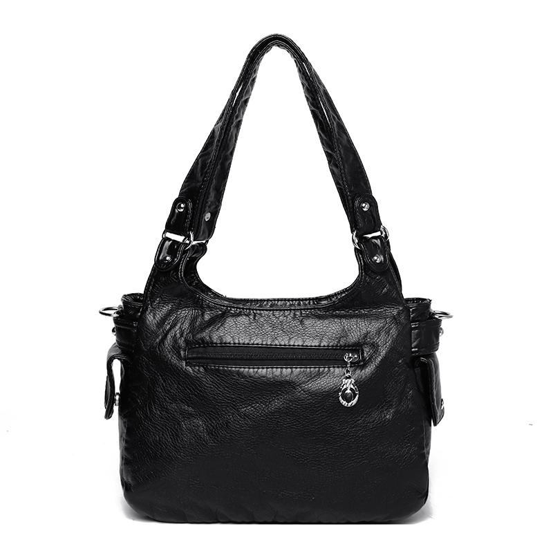 Women's Large Capacity Soft Leather Handbag, Vintage Leopard Print Shoulder Crossbody Bag, Multi-pocket Casual Tote Bag for Daily Commute Fashion