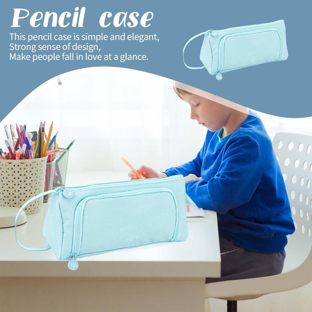 Portable School Bag Pencil Case Primary School Student Three-layer Large Capacity Pencil Case Girl Cute Multifunctional Stationery Bag Portable