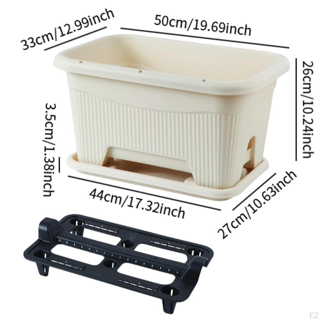 Donica Flower Box o Dużej Pojemności, Pojemnik do Uprawy Warzyw na Werandę, do Gospodarstwa Domowego