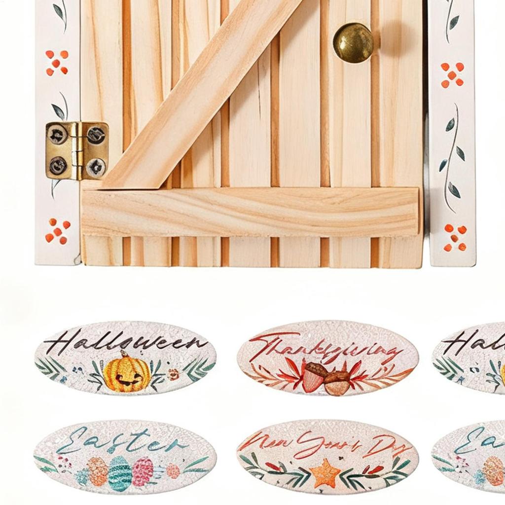Fairy Door Christmas Fairy Craft Supplies Miniature Small Garden Ornament Doll House Kit For Playroom Living Room Classroom
