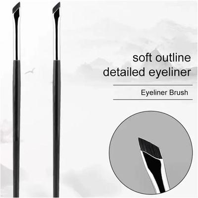 Eyeliner Brush Oblique Flat Sickle Blade  Flat Angle Eyebrow Brush with Slanted Eyelids  Down To the Lying Silkworm Makeup Brush