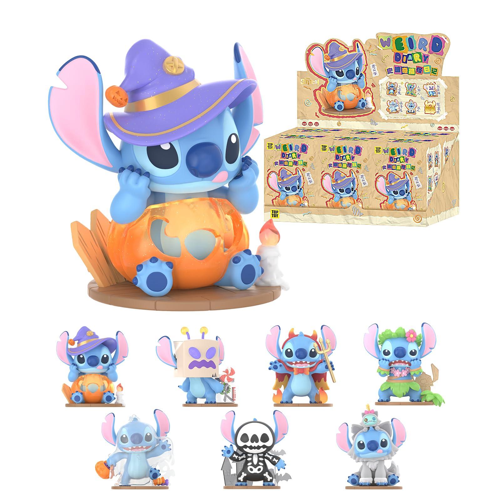 

TOP TOY Disney Stitch s Mischievous Diary Series [Assorted Box of 6] Gachapon Blind Box Figures Soft Vinyl PVC Premium Toy Birthday Gift Stitch