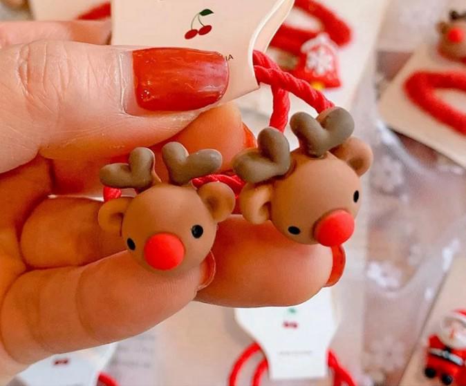 2021 Christmas Santa Claus Hair Ties & Headbands for Kids - Hair-Friendly Accessories