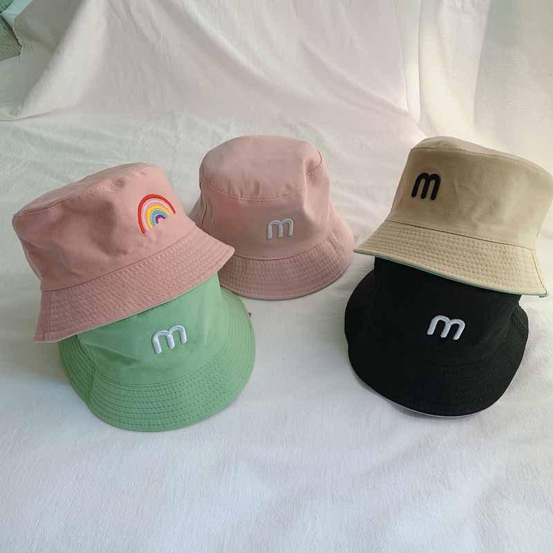 

Children Basin Hat Kids Baby Flat-top Double-sided Sun-proof Sun-shading Fisherman Cap