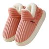 2025 New Men's & Women's Winter Cotton Slippers with Flat Thick Soles, Fur Lining, Versatile for Outdoor Wear