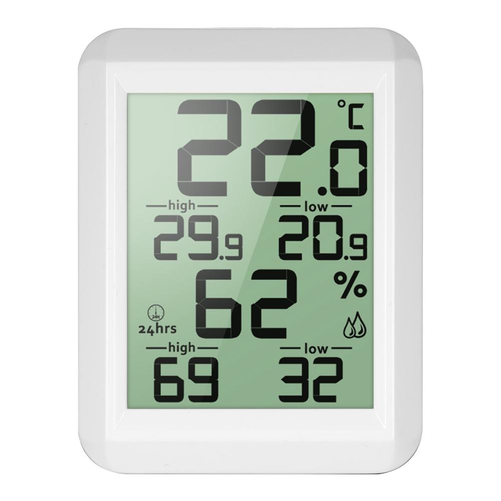 LCD Digital Indoor  meter Hygrometer Room C/F Temperature Humidity Monitor Gauge  -Hygrometer with Back Stand