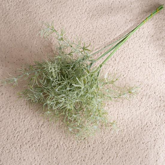 2 Pcs Artificial Green Grass Stems Realistic Fake Greenery Branch for DIY Vase Floral Arrangement Wedding Party Home Dining Table Centerpiece