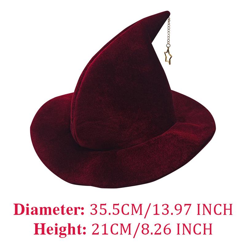 Star Pendant Witch Hat Wizard Hat Witch Hat Makeup Stage Party Dress Up Party For Performance