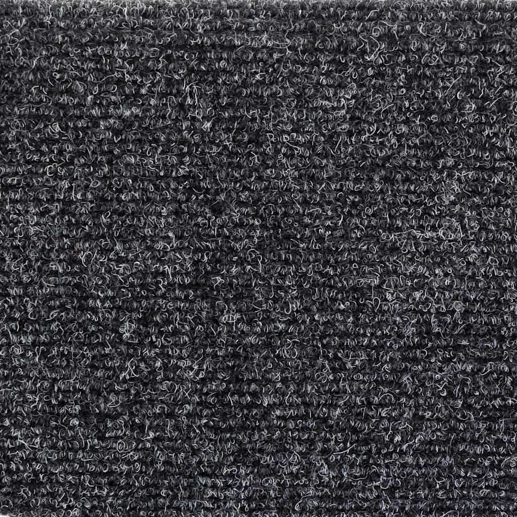Self Adhesive Stair Treads 10 pcs 56 x 17 x 3 cm Dark Gray Semi Round