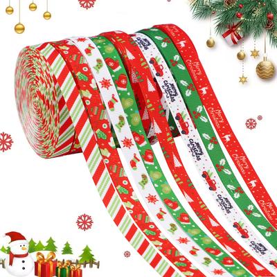 10 Yards 10mm Weihnachtsband Geschenkverpackung Polyesterband Schleife Neujahrsparty Handgemachte Geschenke Dekoration DIY Bastelmaterial