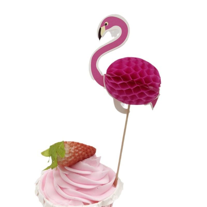 Flamingo Honeycomb Party Cake Decoration