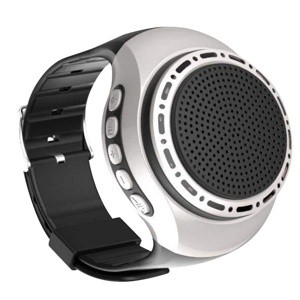 Portable Wrist Watch Speaker Cool Lighting Bluetooth-compatible Sports Music FM Radio 500mAh Music FM Radio Box USB Rechargeable