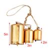3pcs Handmade Giant Metal Harmony Christmas Hanging Cow Bells - Complete Set of 3 Rustic Style Bells On Jute Rope