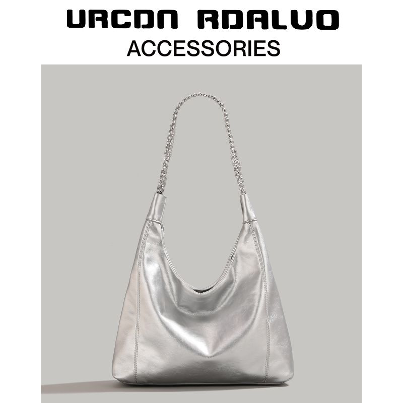 

Ur Fancy Silver Work Clothing Chain Shoulder Handbag Silver