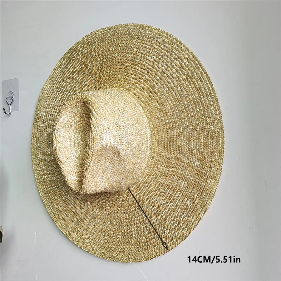 Cappello Estivo in Paglia Naturale Jazz Oversize Cappello Parasole Estivo Cappello da Sole per Uomo e Donna Cappello da Pesca
