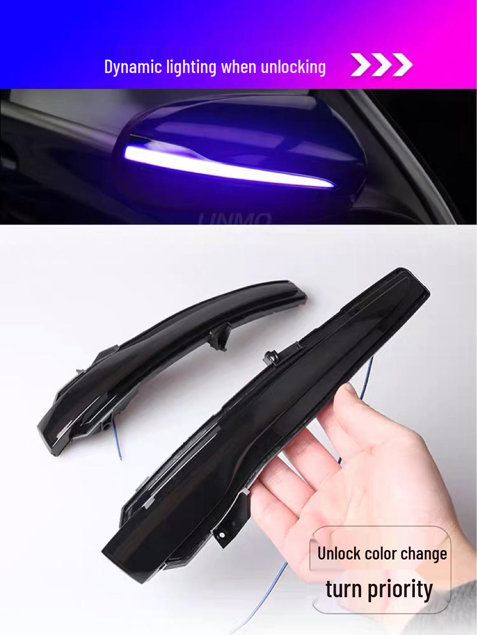 

Указатель поворота Mercedes-Benz A/C/E/S/V-класса, Зеркало заднего вида, Последовательный W205, Модификация GLA/GLC/CLA/CLS Совместимый Blue+yellow without AMG logo