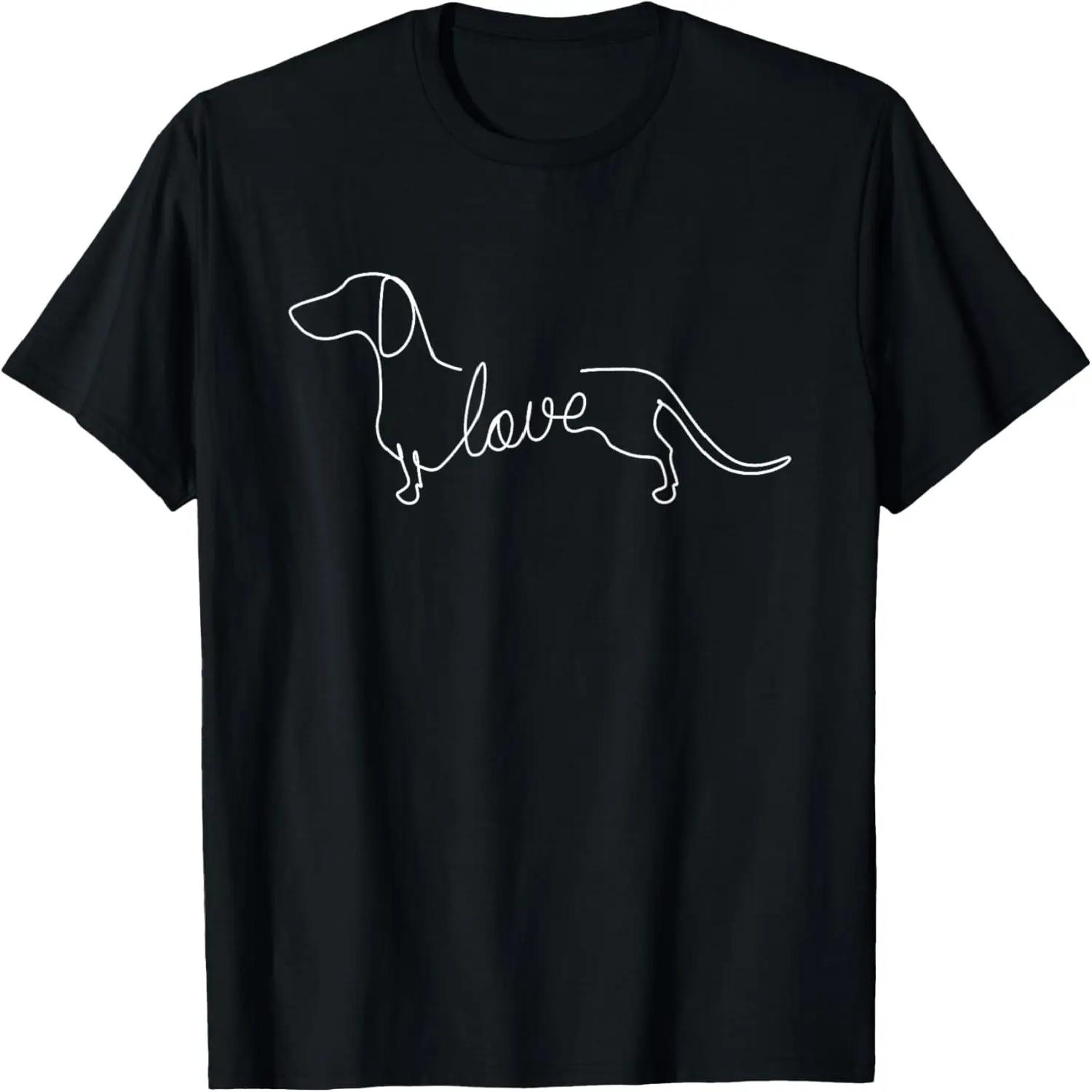 Dachshund Chiweenie Wiener Dog Love Sketch Art Dog T-Shirt S