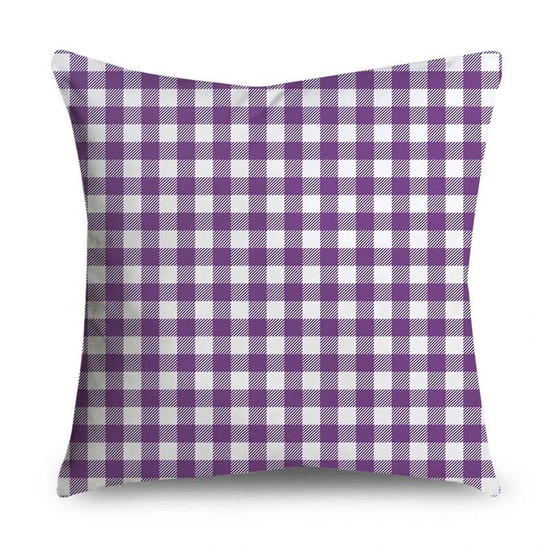 Blumiges Geometrisches Druckauto Sofa Dekorative Kissenhülle Zuhause Kissen Lila Muster Kissenbezug