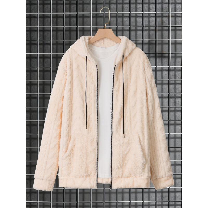 New Style Men's Casual Hooded Sweatshirt Autumn and Winter Loose Knitted Sweater Jacket